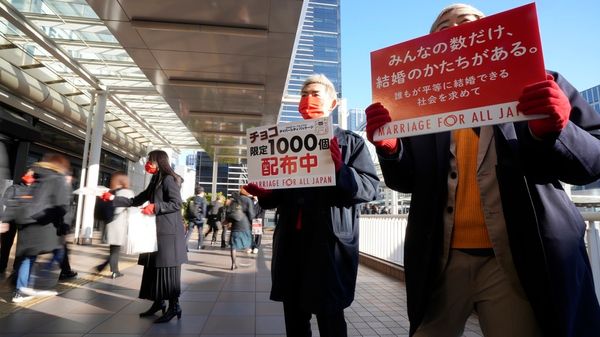 On Valentine's Day, LGBTQ+ Activists in Japan Call for the Right for Same-Sex Couples to Marry